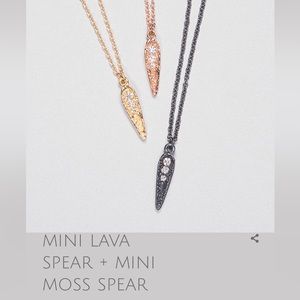 Branch mini lava necklace black sterling silver diamond trio pear shaped 17”